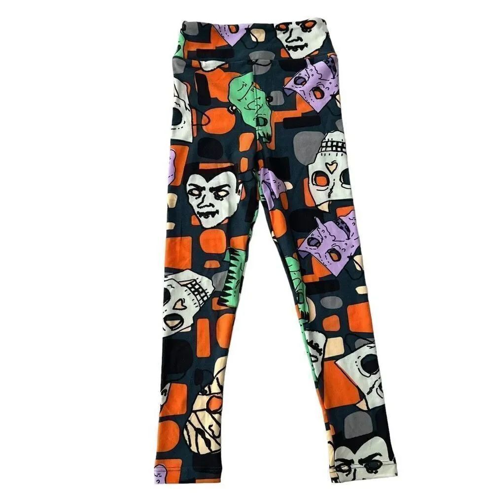 Lularoe kids Halloween Dracula leggings size S/M fits 4-6 New